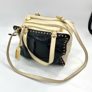 Badgley Mischika Black/Bone/Gold Convertible Shoulder Bag Woman’s Size Medium